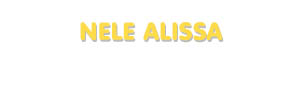 Der Vorname Nele Alissa